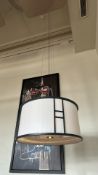 Large drum, ceiling hung light