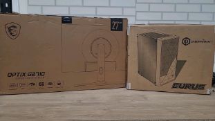 CYBERPOWER AMD RYZEN 5 4600G GAMING PC WINDOWS 11 HOME & MSI OPTIX G271C CURVED GAMING MONITOR