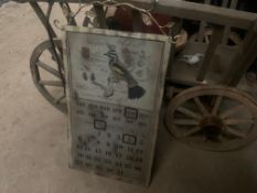 Metal Ornate Decorative Wall Calendar