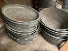 Antique Zinc Oval Bathtub Planter