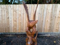 Handcarved Wooden Eagle
