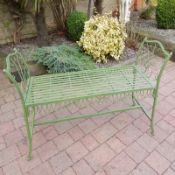 Metal Green Ornate Garden Bench