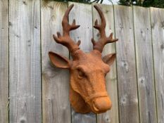 Cast Iron Rusty Bulls Head