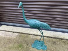 Large Cast Metal Bird In Verdi Bronze Finish