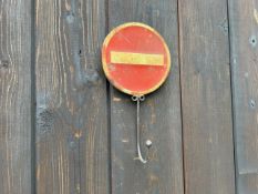 Rusty Metal No Entry Coat/Hat Hanger