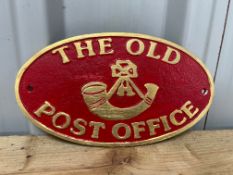 Cast Metal Old Post Office Sign