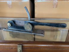 Antique Cast Iron & Brass Guillotine