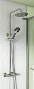 Chrome Thermostatic Mixer Shower with Round Head.