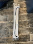 Single Tissino Designer Chrome Towel Rail, complete with fixings.
