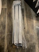 Double Tissino Designer Chrome Towel Rail, complete with fixings.