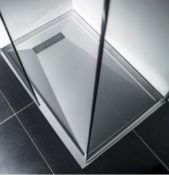1000mm x 800mm, Designer Linear 25mm Stone Shower Tray.