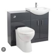 Designer 'Lanza' Sink & Vanity Package in Anthracite Grey - includes 550mm WC Unit