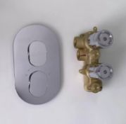 Dual Control Wall Mounted Concealed Shower with Plate.