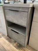 Designer Tailored Bathrooms 'Prague' 600mm Floor standing Vanity Uniti Concrete Grey Finish.