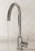 Designer MANHATTAN Kitchen Tap. Modern minimalist styling, finished in Chrome.