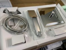 Chrome Thermostatic Mixer Shower with Square Head in Chrome
