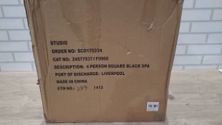 4 PERSON SQUARE BLACK SPA