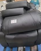 RISE RECLINER ARMCHAIR FAUX LEATHER BLK