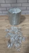 GLITTER LAMP SHADE WITH ACRYLIC DROPS