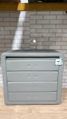 ATLANTA 4 DRAWER CHEST GREY