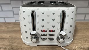EGL HEARTS 4 SLICE TOASTER