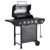 Uniflame 4 Burner Propane Gas BBQ Grill With Side Burner