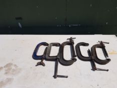 5 x various large G Clamps