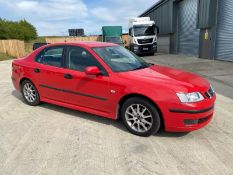 2007, Saab 93 Red Linear Sport TID 8 V 4 Door Saloon.