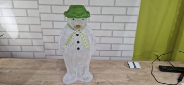 WHITE LED SNOWMAN