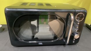 EGL RETRO 20 LITRE MICROWAVE - BLACK