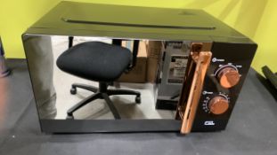 EGL VOGUE MIRRORED MICROWAVE-BLK & COPPR