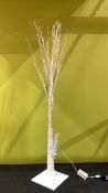 4FT WHITE LED BIRCH TREE