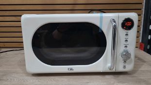 EGL RETRO 20 LITRE MICROWAVE - CREAM
