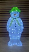 WHITE LED SNOWMAN