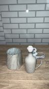 RIBBED TABLE LAMP 26CM NATURAL