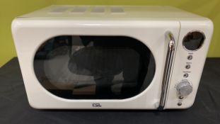 EGL RETRO 20 LITRE MICROWAVE - CREAM