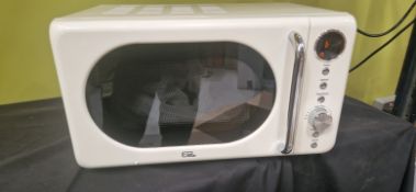 EGL RETRO 20 LITRE MICROWAVE - CREAM