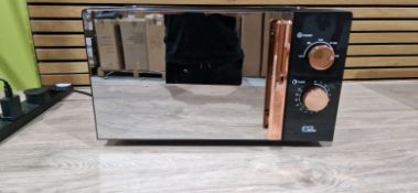 EGL VOGUE MIRRORED MICROWAVE-BLK & COPPR