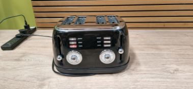 EGL RETRO 4 SLICE TOASTER - BLACK
