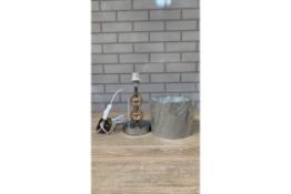 GLASS PEBBLE TABLE LAMP CHAMPAGNE