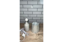 RIBBED TABLE LAMP 26CM NATURAL