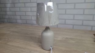 RIBBED TABLE LAMP 26CM NATURAL