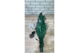 3FT FO BURST TREE WITH SNOWFLAKES