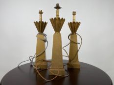Set of 3 Art Deco Style Table Lamps