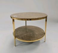 Italian Marble Two Tiered Coffee Table