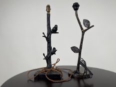 Trio of Metal Branch Effect Table Lamps