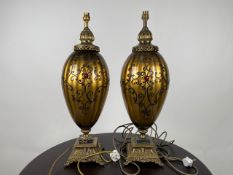 Pair of Decorated Table Lamps