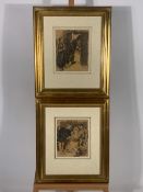 Set of 4 Charcoal Prints