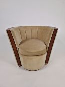 Bespoke Deco Tub Chair Made for Claridge's by David Linley