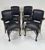 Set of 4 Georgian Mahogany Lounge / Arm Chairs